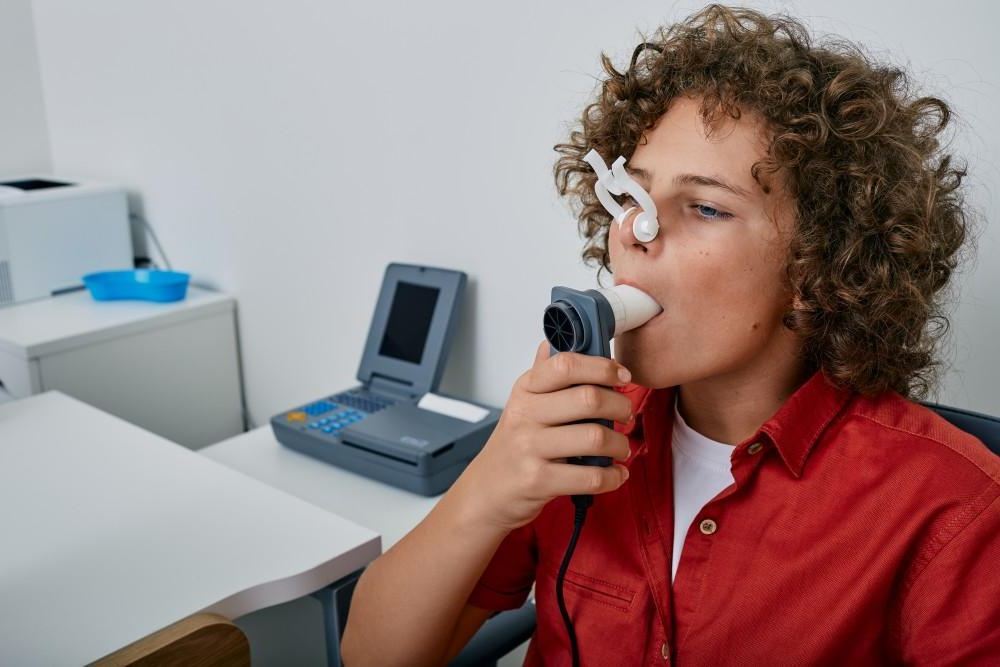 Spirometry Test Woman